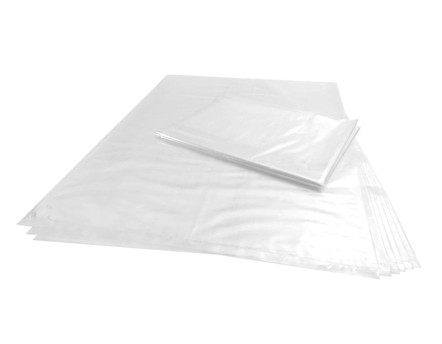 Wowfit 10 CT 30x40 inches 1.6 Mil Clear Plastic Flat Open Poly Bags Great for Proving Bread, Storing Poster Painting and Drawing, Packaging and More (30 x 40 inches)